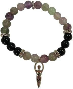 8mm Flourite- Black Stone Goddess