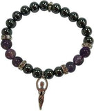 8mm Hematite- Amethyst Goddess