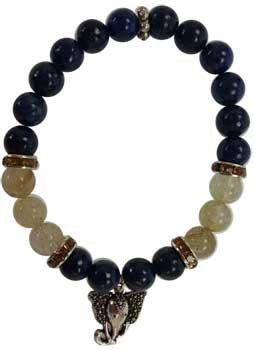 8mm Lapis- Rutilated Ganesha