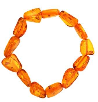 Amber (syn) Gemstone Bracelet