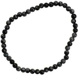 4mm Snow Flake Obsidian Stretch
