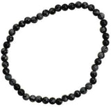 4mm Snow Flake Obsidian Stretch