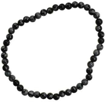 4mm Snow Flake Obsidian Stretch