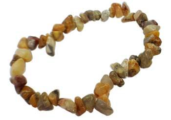 Agate, Crazy Lace Chip Bracelet