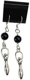 Black Onyx Goddess Earrings