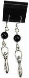 Black Onyx Goddess Earrings