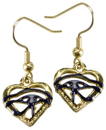 Eye Of Horus Heart Earring