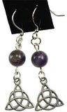 Amethyst Triquetra Earrings