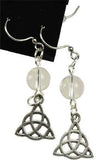 Quartz Triquetra Earrings