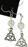 Quartz Triquetra Earrings