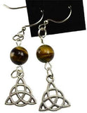 Tiger's Eye Triquetra Earrings