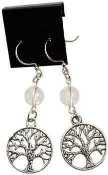 Quartz Tree Of Life Earrings
