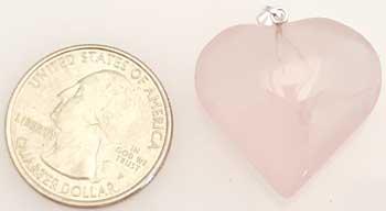 1" Rose Quartz Heart