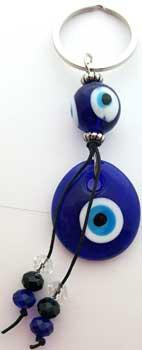 Double Evil Eye Keychain