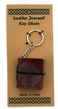 Celtic Cross Leather Journal Key Chain