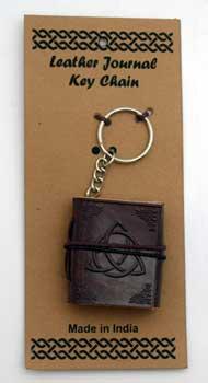 Triquetra Leather Journal Key Chain