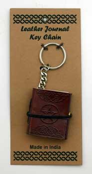 Pentagram Leather Journal Key Chain