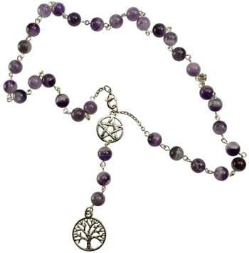 Amethyst Witch's Ladder Necklace
