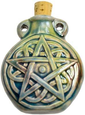 Pentagram Raku  Bottle