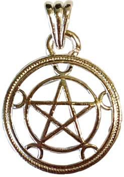 1" Pentagram W-crescent Moons