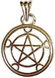 1" Pentagram W-crescent Moons
