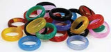 6mm Rounded Agate Rings 20-bag