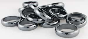 6mm Rounded Hematite Rings 20-bag