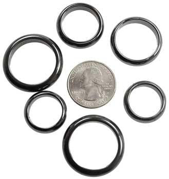 6mm Magnetic Hematite Rings 50-bag