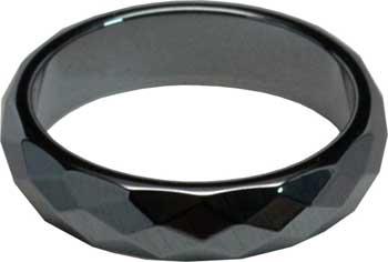 6mm Hematite Faceted Rings (50-bag)