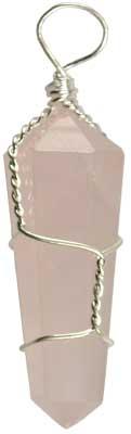 Rose Quartz Wire Wrapped Pencil