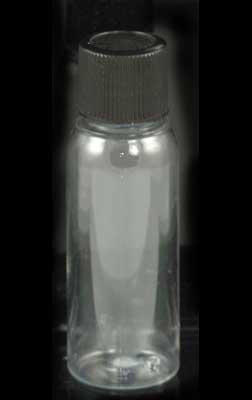 1oz Clear Plastic Bottle Ribbed Cap