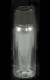 1oz Clear Plastic Bottle Ribbed Cap