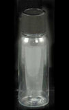 1oz Clear Plastic Bottle Ribbed Cap