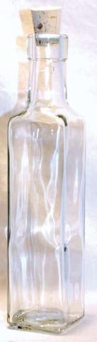 Square Glass Bottle With Cork