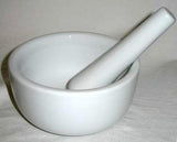 Mortar-pestle White 4"