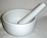 Mortar-pestle White 4"