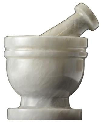 4" White Marble M & P