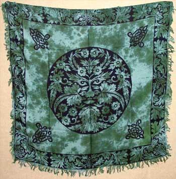 Greenman Altar-tarot Cloth 36" X 36"