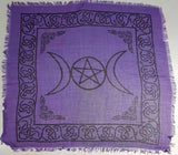 Triple Moon W-pentagram Cloth 18" X 18"