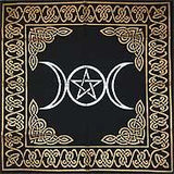 Triple Moon Pentagram Altar-tarot