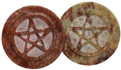 Soapstone Pentagram Tile 3"