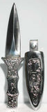 Engraved Silver Boot Athame 6"