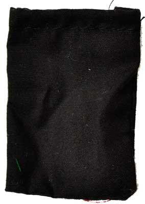 Black Cotton 1 1-2" X 2 1-4"