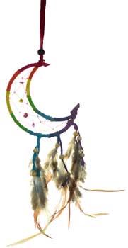 3" Crescent Moon Dream Catcher