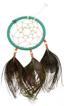 Peacock Dream Catcher 4"