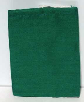 Green Cotton Bag 3" X 4"
