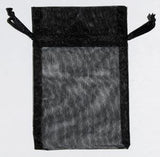 2 3-4" X 3" Black Organza