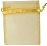 2 3-4" X 3" Gold Organza