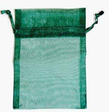 2 3-4" X 3" Green Organza