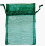 2 3-4" X 3" Green Organza